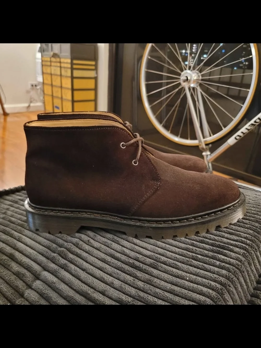 A.P.C. Men's Brown Suede Chukka Desert Boots Made In Portugal